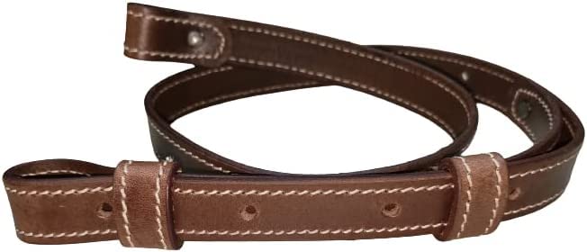 Leather Buffalo Leather Rifle Gun Sling Vintage Brown Crazy Horse/Hand Stitched 1" Wide Crazy Horse Rifle Sling Adjustable Strap