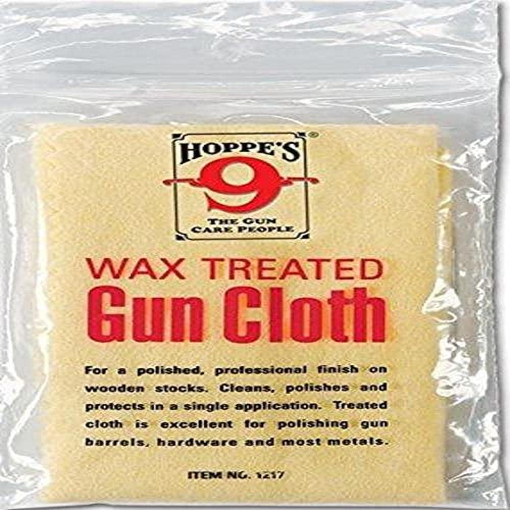 Hoppes Wax Treated Gun Cloth - Hoppes 1217 Firearm Accessories Cleaning Products Yellow