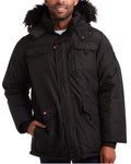CANADA WEATHER GEAR Mens Parka - Heavyweight Ripstop Insulated ThermaFoil Lined Puffer Winter Jacket for Men (M-XXL) Size Medium Black