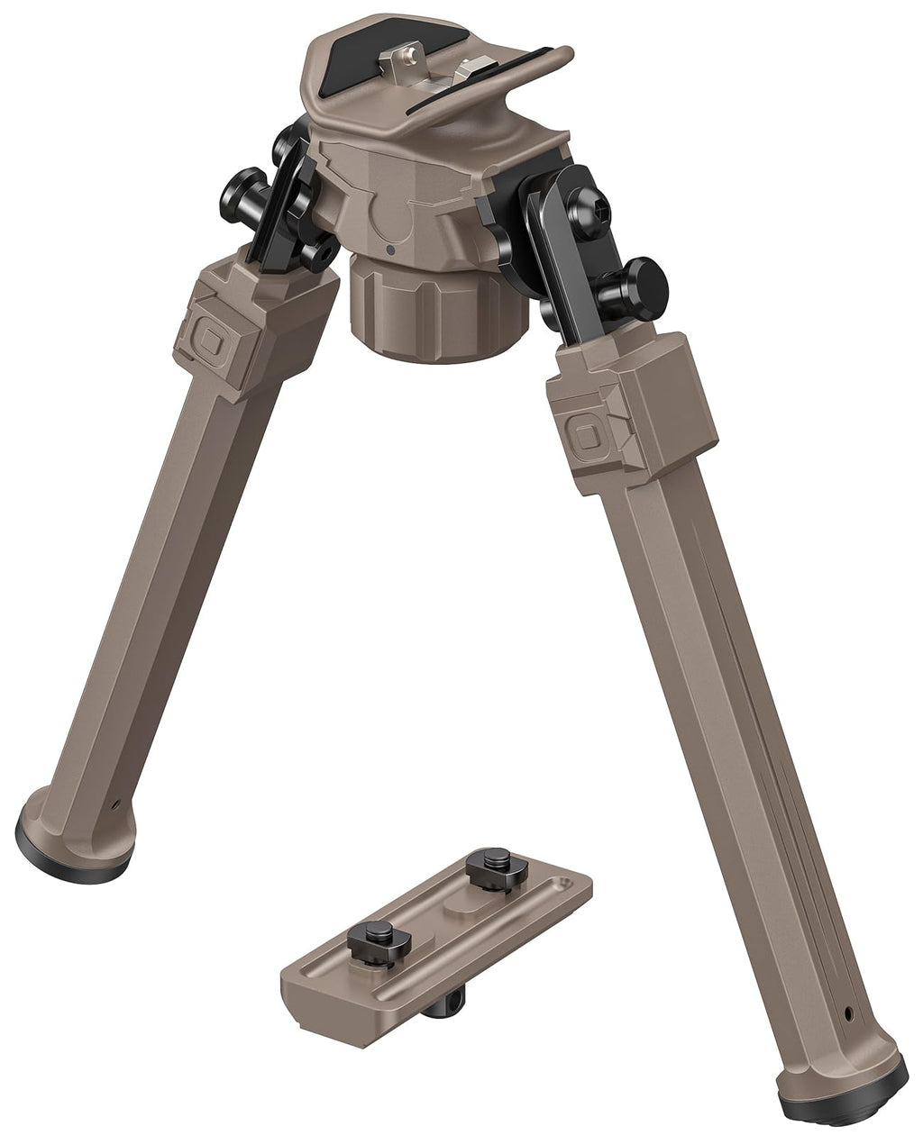 CVLIFE Bipod for Rifle Adjustable Rifle Bipod with Adapter Compatible with M-Rail Bipod and Sling Stud Bipod for Hunting (Flat Dark Earth 7.7-10.6)