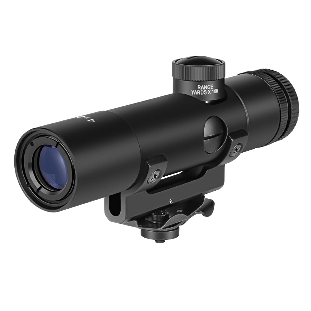 SPINA OPTICS Hunting Rifle Scope 4X20 Carry Handle Scope with Duplex Reticle