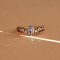 Sterling Silver Women's Cordierite Labradorite Ring
