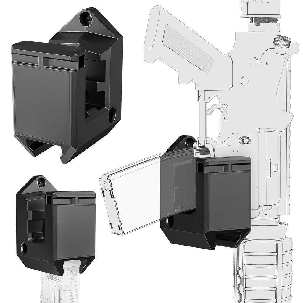 Witto Upgraded AR15 Wall Mount for 223/5.56 Rifle & Magazine Horizontal or Vertical AR Wall Mount Rifle Rack Quick Defense Gun Holder Heavy Duty 450lbs Weight Capacity AR15 Rifle Wall Storage