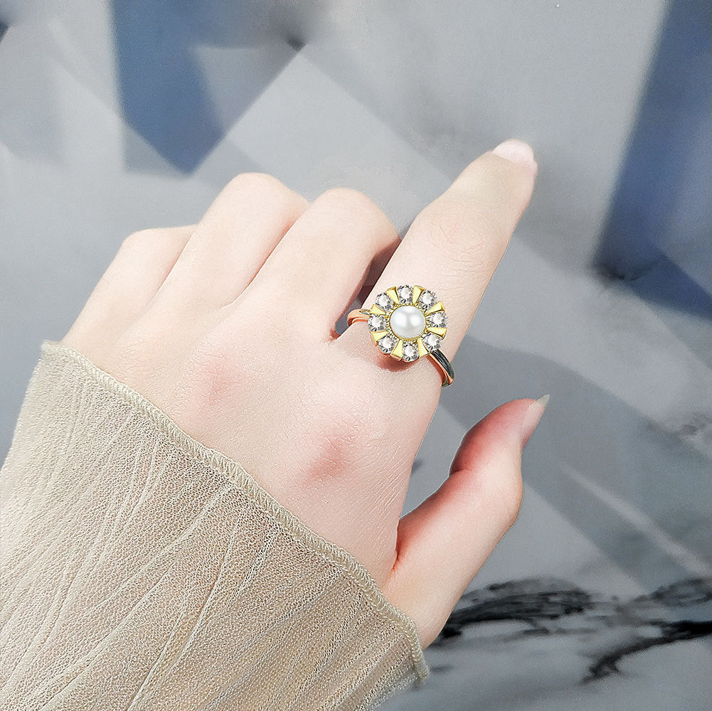 Rotating Zircon Ring for Men and Women Fashion