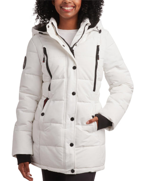 CANADA WEATHER GEAR Womens Winter Coat – Full Length Quilted Puffer Parka – Plus Size Heavyweight Maxi Jacket for Women S-XL Size Medium White 2