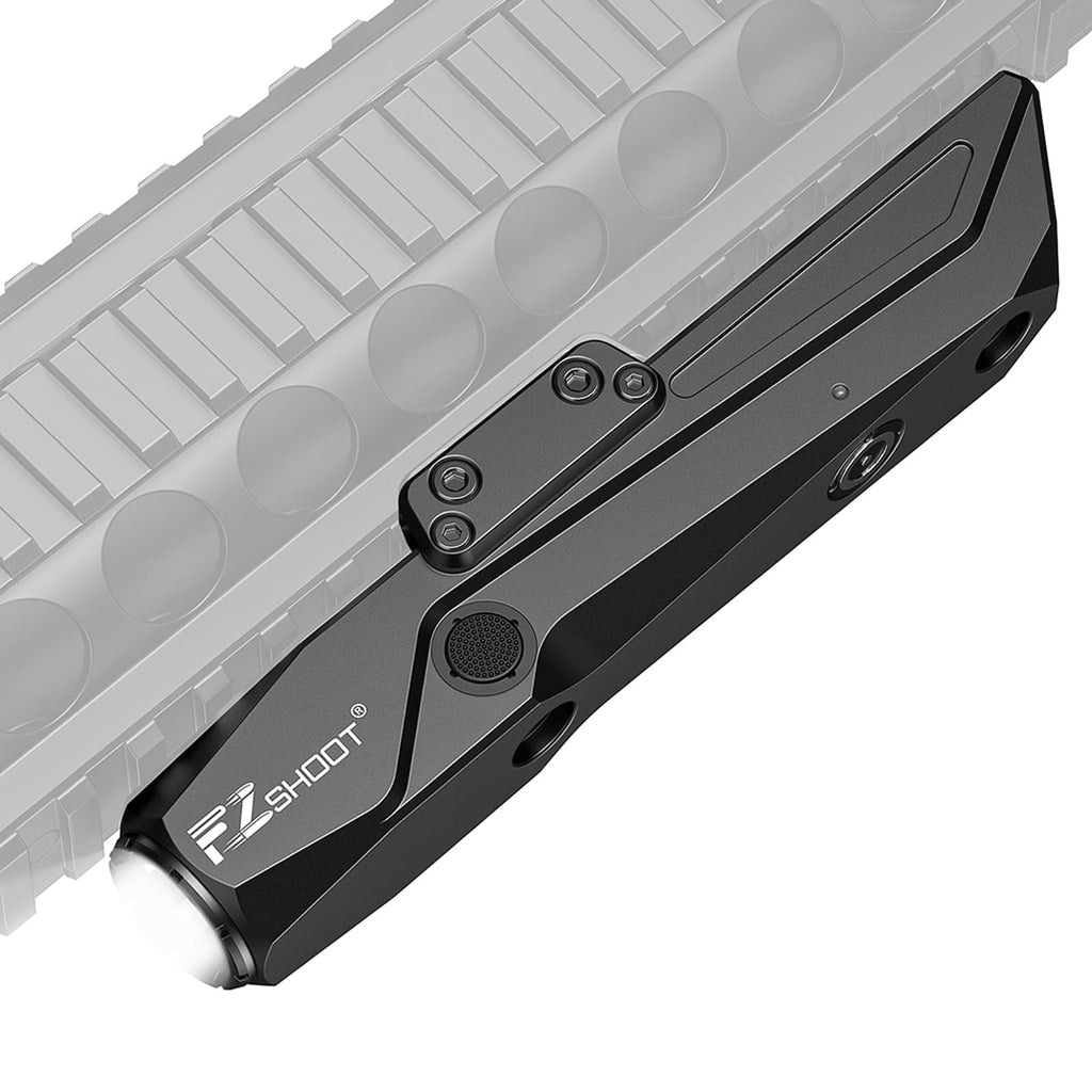 EZshoot 1700 Lumens Tactical Flashlight for Rifle with Magnetic Rechargeable Rifle Light Compatible with Picatinny and M-Rail Rifle Flashlight for Home Defense Hunting